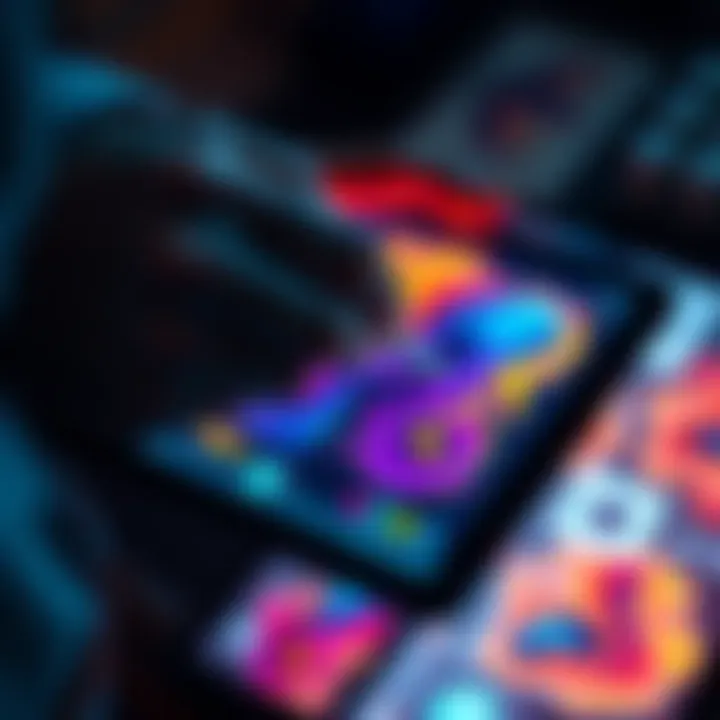 A person creating artwork on a digital tablet, symbolizing the intersection of traditional art and technology in AI training.