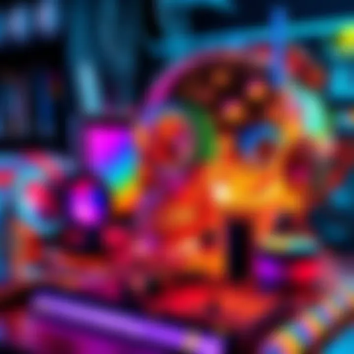 A vibrant image showcasing the creative features of ChatGPT Image 2.0 and Seedance 2.0, illustrating digital art in progress with colorful designs and tools.