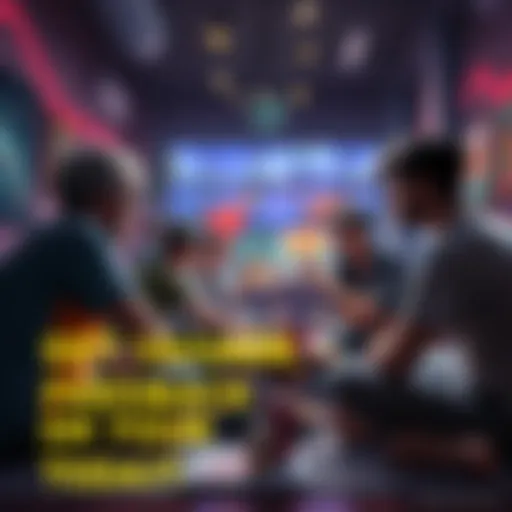 A group of artists discussing and giving feedback on each other's artwork in a cozy setting