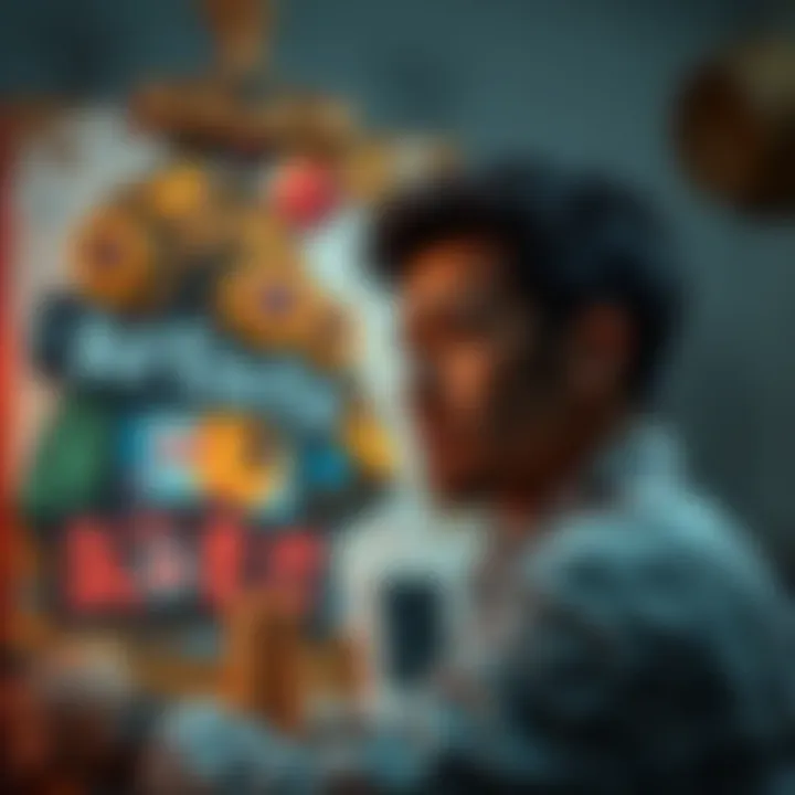 A worried artist looks at a canvas with digital elements emerging, representing AI and ownership issues.