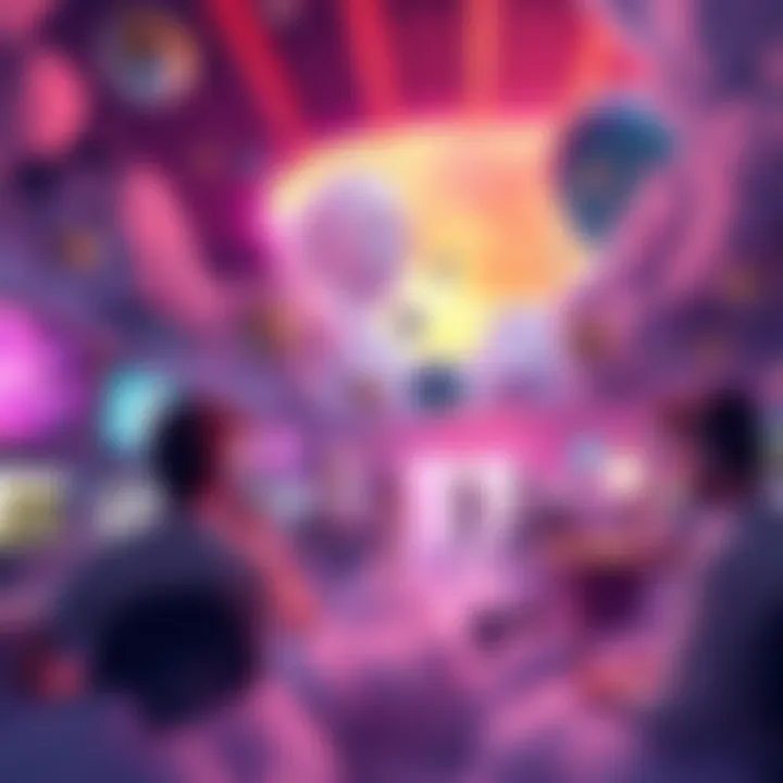 Artists Creating Dream Sequences A group of artists working on their unique dream sequence renderings, showcasing vibrant colors and imaginative designs.