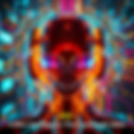 A futuristic representation of an artificial superintelligent system, featuring advanced technology and digital interfaces, symbolizing intelligence and innovation.