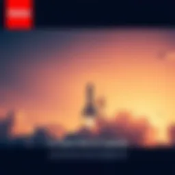 A visual representation of a rocket preparing for launch against a bright sky, symbolizing Astra's upcoming launch this week.