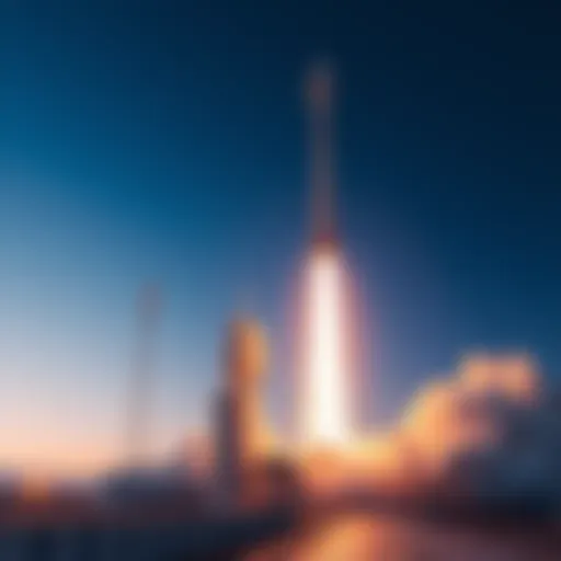 Astra rocket on launch pad ready for takeoff against a clear sky