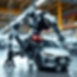 Boston Dynamics' Atlas robot assembling a Hyundai vehicle in a factory setting