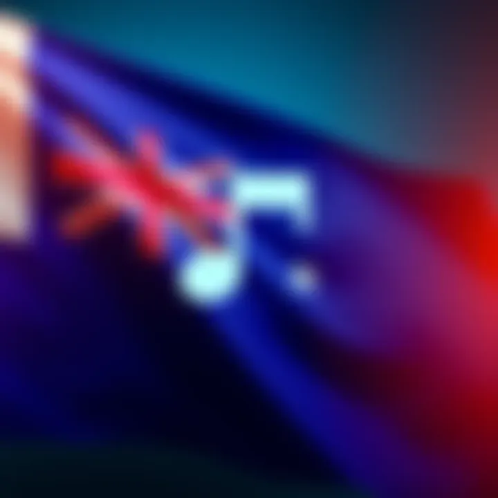 Australian flag with a music note and a crossed-out AI symbol, representing the ban on AI-generated music