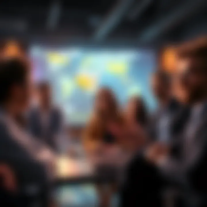 Group of people discussing technology and society issues in Australia