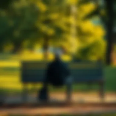 A person sitting on a park bench, looking thoughtful, surrounded by nature, representing authenticity and real experiences.