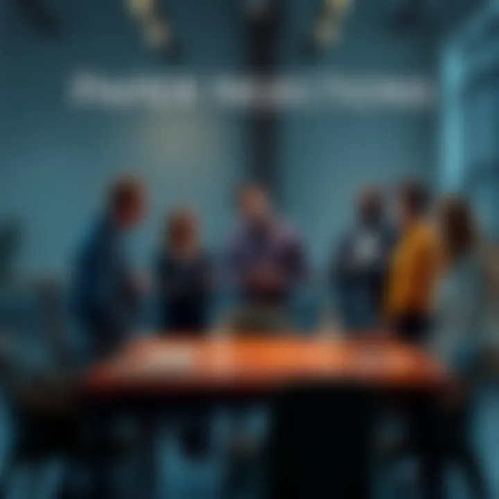 A group of authors stands around a table, discussing their experiences with recent paper rejections, showing concern and frustration.