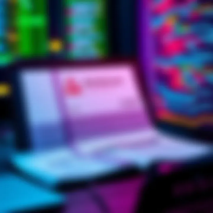 A visual representation of extracting data from PDF loan agreements to Excel, showing a computer screen with documents and coding symbols.