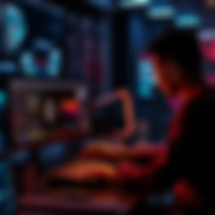 A person using a computer to manage luxury watch sales with automated tools