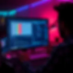 A developer automating end-to-end testing on a computer screen with code-free tools and diagrams