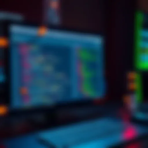 A computer screen displaying a GUI application with scripted mouse clicks