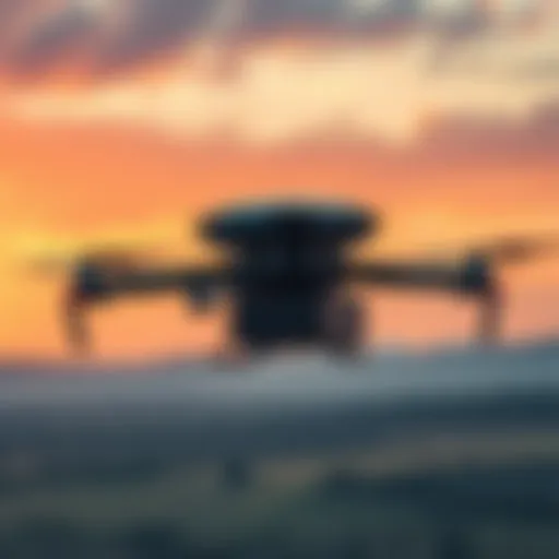 An autonomous cargo drone carrying a 500-pound payload flying over a landscape