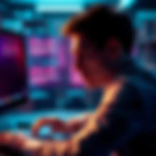 A person frustrated while attempting to upload an avatar to their online persona, with error messages displayed on the screen