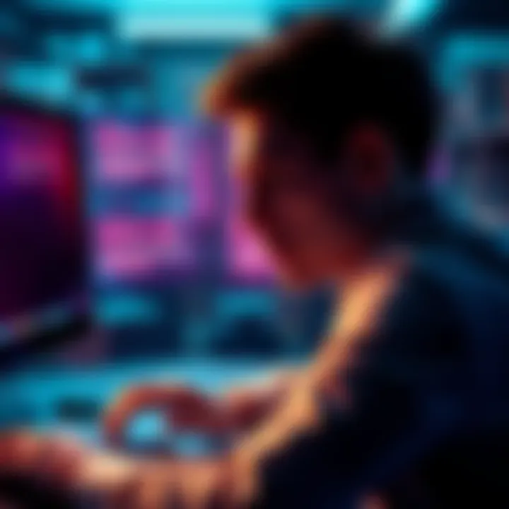 A person frustrated while attempting to upload an avatar to their online persona, with error messages displayed on the screen