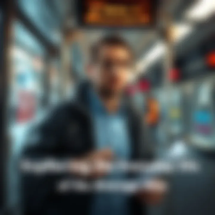 A man going about his daily activities like commuting and working, representing everyday challenges and successes.