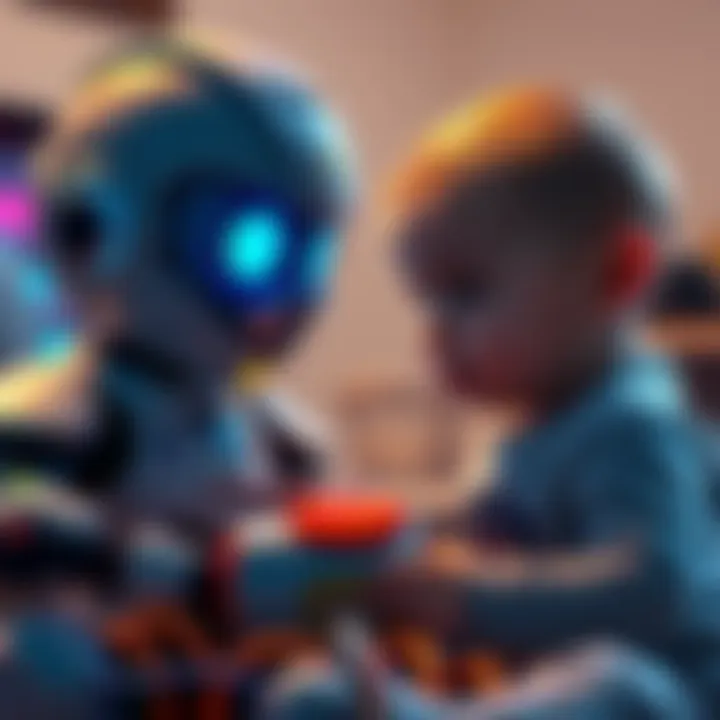 A baby is interacting with a cartoonish character resembling Simon Riley, showcasing a funny moment during digital roleplay.