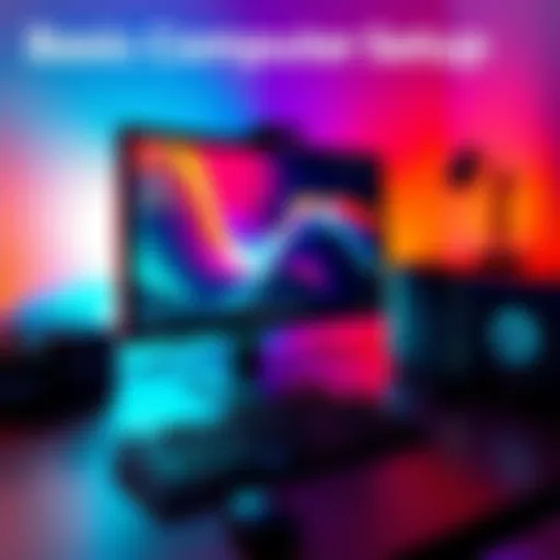 A basic computer setup featuring a monitor, keyboard, and an NVIDIA 5060ti graphics card with 16GB of RAM, highlighting affordable components for AI.