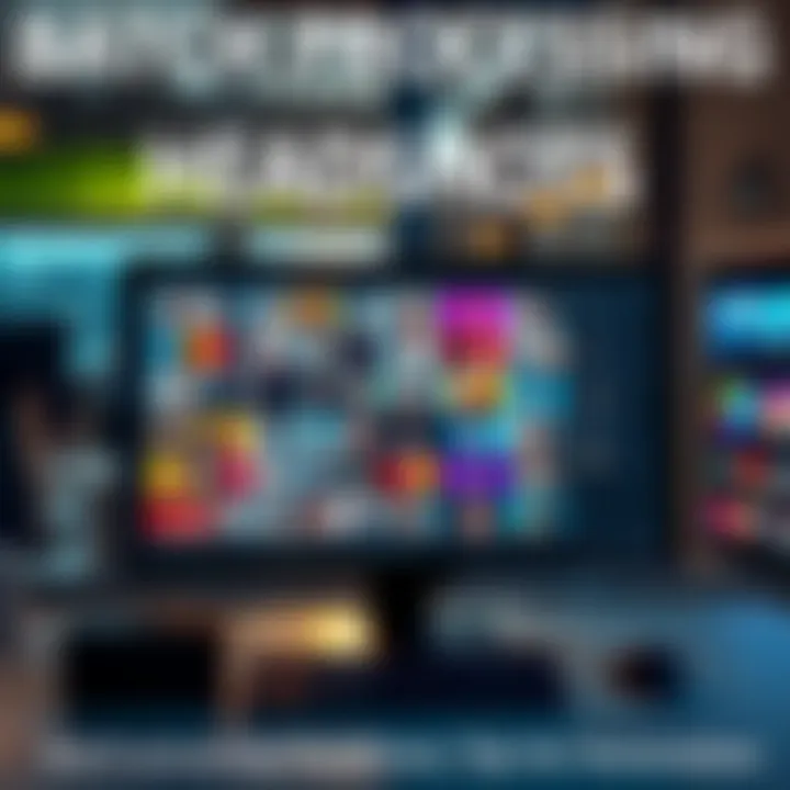 A computer screen showing a software interface for batch processing headshots with multiple images displayed.