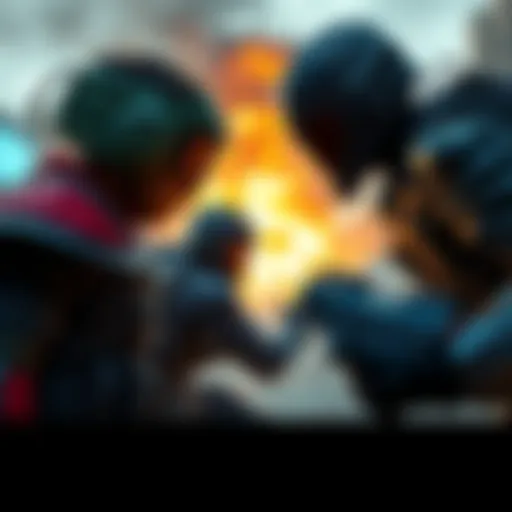 An action-packed video game scene showing underage characters in combat gear facing off against adult characters, highlighting the clash and ethical implications of violence against younger figures in gaming.