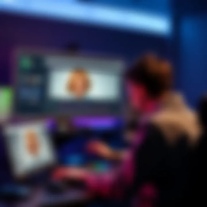 A person working on rigging a character in After Effects, with various tools and panels visible on the screen.