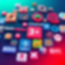 A collage of logos from various beginner-friendly game engines like Construct, GameMaker, and RPG Maker, showcasing a 3D gaming theme.