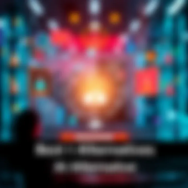 A visual representation of different AI platforms highlighted as alternatives, featuring symbols or icons representing memory and conversation quality.