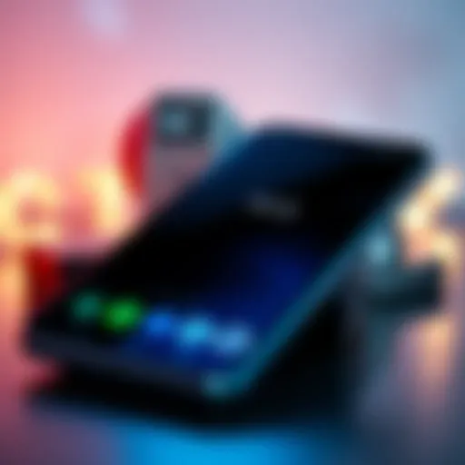 A new Android phone on a table showcasing its sleek design and modern features, symbolizing a smartphone brand's comeback.