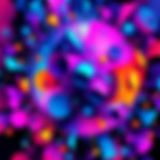 Beta Decay Art Style Colorful abstract artwork representing the Beta Decay art style with vibrant shapes and forms.