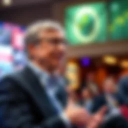 Bill Gates speaking at a conference about artificial intelligence and its potential to create jobs