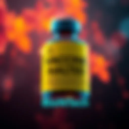 BioNTech logo with a caution sign indicating the suspension of mRNA colorectal cancer vaccine trials due to safety concerns.