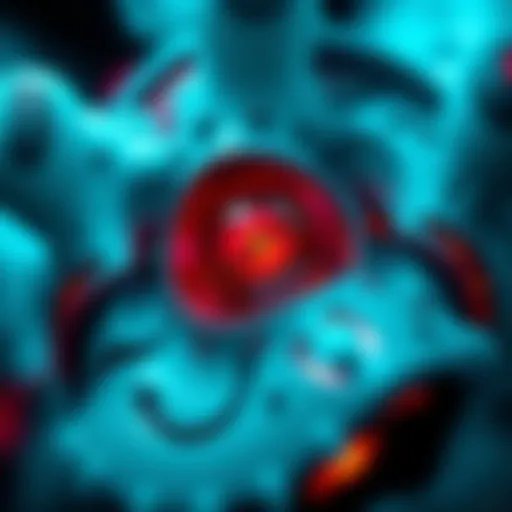 A strange and eerie image created by AI that features unusual shapes and colors, evoking curiosity and surprise.