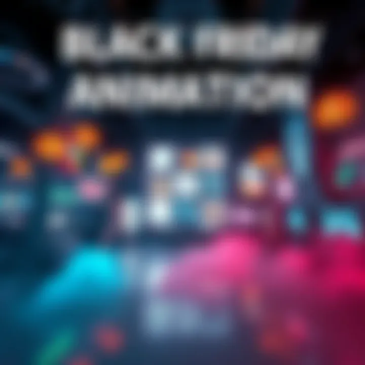 A vibrant display showcasing popular combat and magic animations for Black Friday 2025 sales, including visually appealing UDS and electronic nodes.