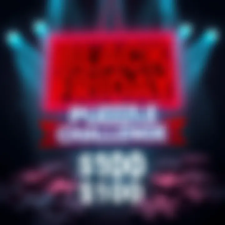 Black Friday Puzzle Challenge A graphic showcasing a competition with puzzles and a prize banner for $100.