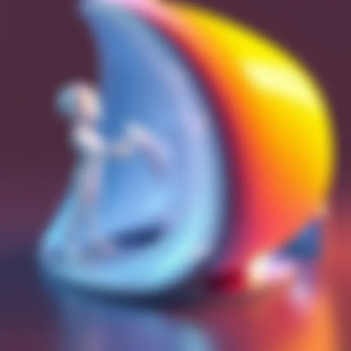 3D design showing the shrinkwrap method being used in Blender, with a model applying a surface to a target shape.