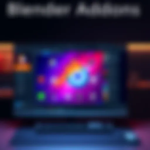 Blender Addons for ADHD Users A screenshot of Blender software showcasing various addons designed for improving user experience for individuals with ADHD, highlighting tools for rigging and weight painting.