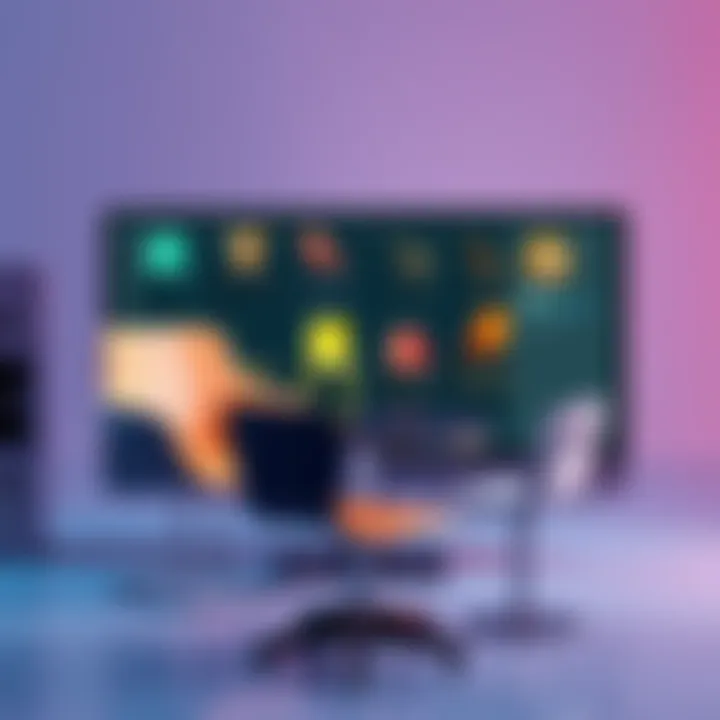 A computer screen displaying 3D models of chairs and a table created in Blender software