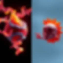 A side-by-side view of two unique artwork pieces made in Blender, inviting people to choose their favorite.