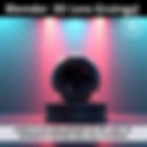 A screenshot from Blender 3D showing the Lens Grunge effect applied to a 3D model