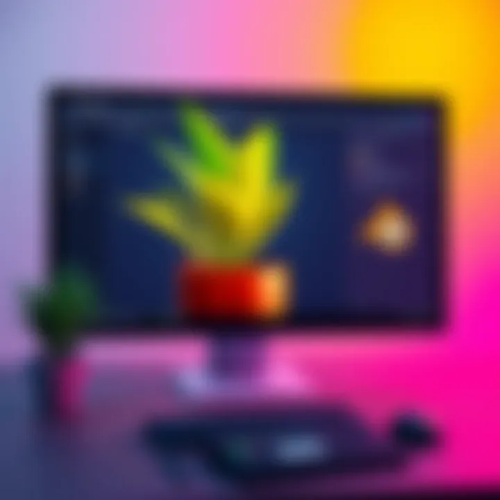 A computer screen showing a Blender interface with a plant pot model and highlighted manifold edges in yellow