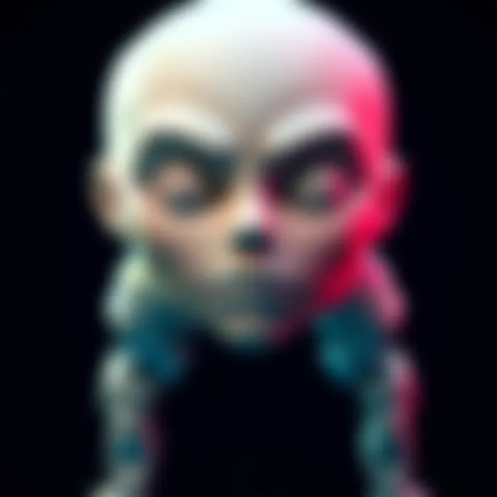 3D Blender character model showing smooth joints without creasing, demonstrating weight painting techniques.