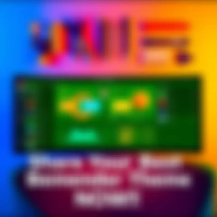 Colorful screenshot of a custom Blender theme showcasing tools and interface elements