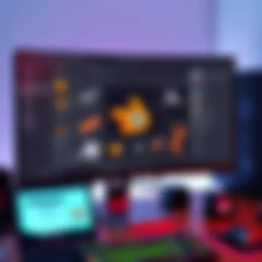 A view of Blender software showing various 3D modeling tools and features on a computer display