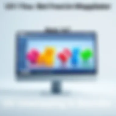 A computer screen displaying the UV unwrapping process in Blender, with colorful 3D models and UV maps visible, illustrating the concept for beginners.
