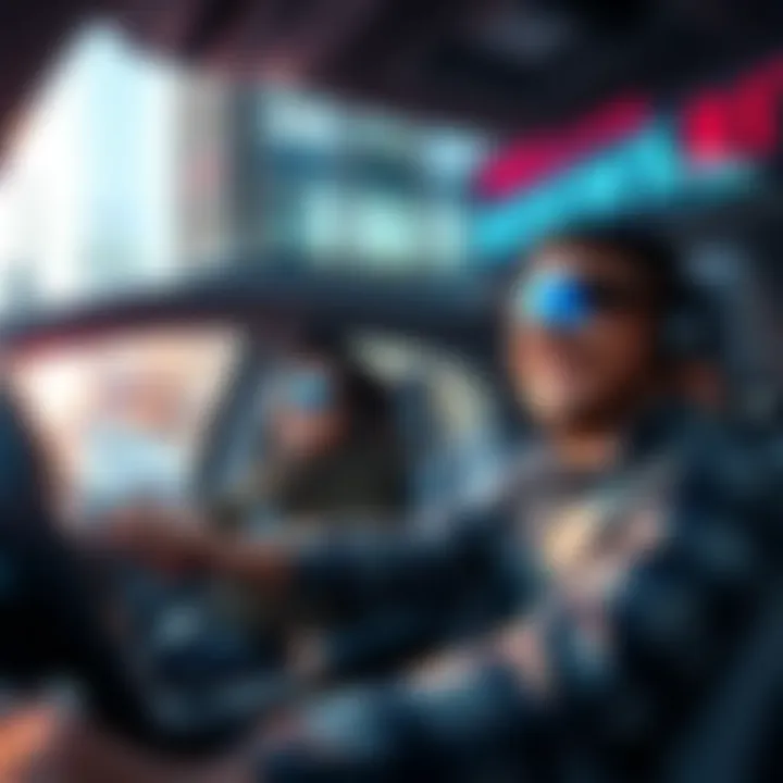 Blind individuals enjoying a ride in a Waymo autonomous vehicle, smiling and relaxed in an urban environment