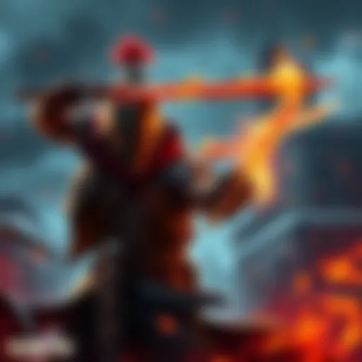 A character demonstrating new sword attack animations while shooting in Blood and Fire game