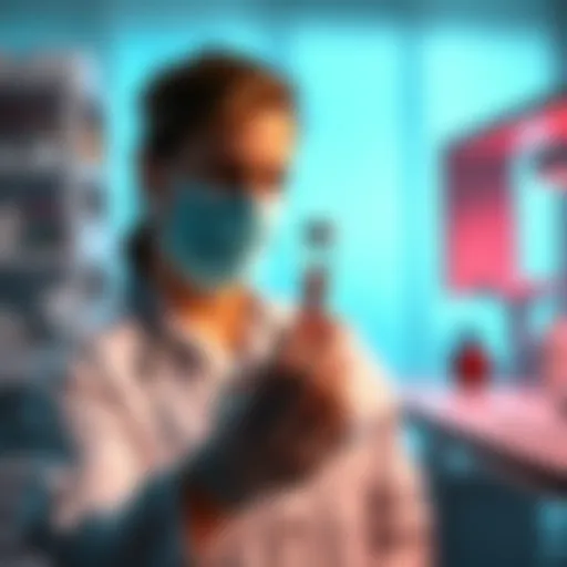 A healthcare professional holding a blood sample in a lab setting, showcasing advancements in Alzheimer's diagnosis with a blood test.