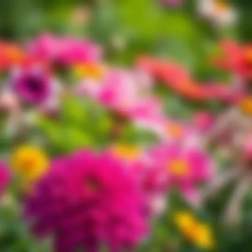 A vibrant array of flowers in full bloom, symbolizing growth and transformation in nature.