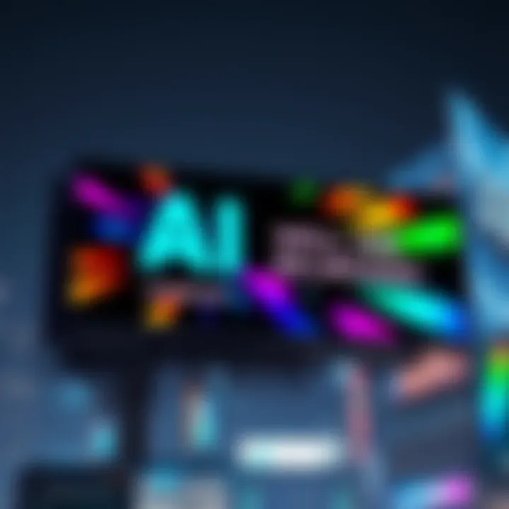 A vibrant billboard displaying a creative ad by an AI startup, featuring bold colors and an attention-grabbing message.